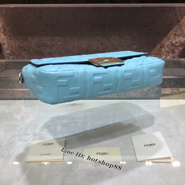 FENDI精品女包 芬迪BAGUETTE中號羊皮手袋 Fendi 0191M迷你肩背斜挎包 fdzg2533